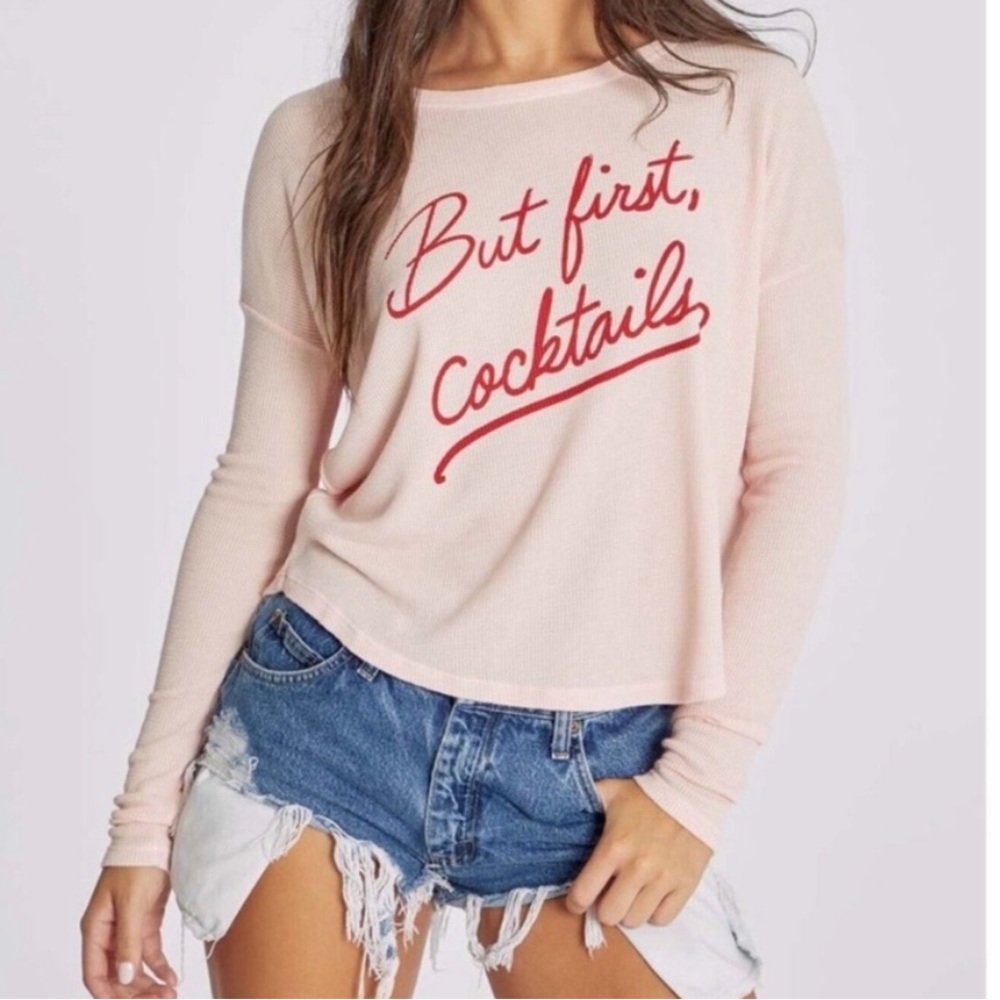 Wildfox But First Cocktails Sweater 307